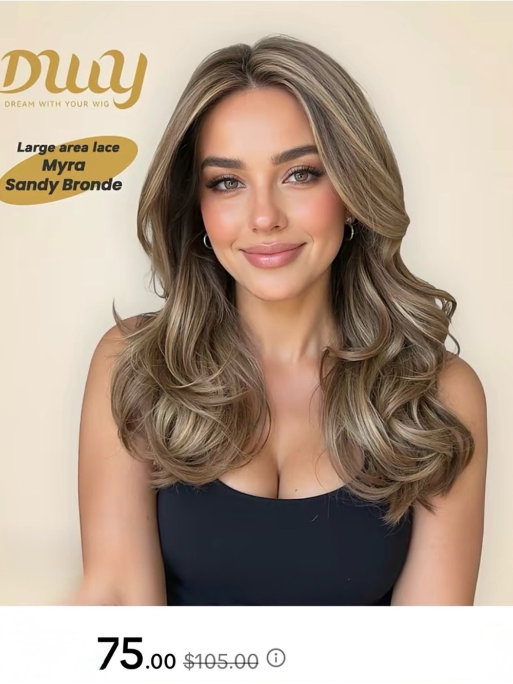 Myra Sandy Bronde Lace Front Wig - Myra Sandy Bronde
